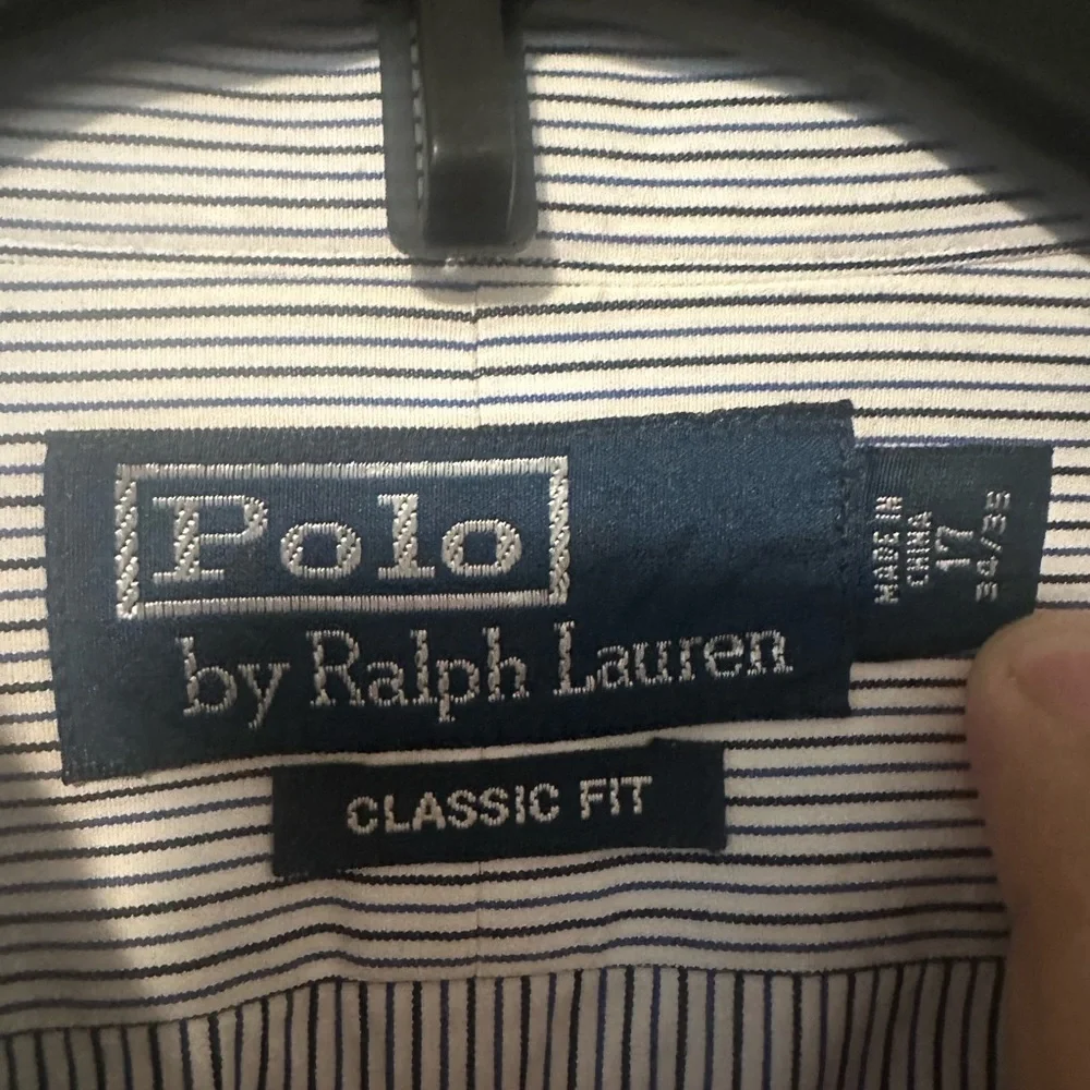 Ralph Lauren Men’s Classic Fit Long Sleeve Button Down Size 17 34/35 Office Work - Picture 6 of 10
